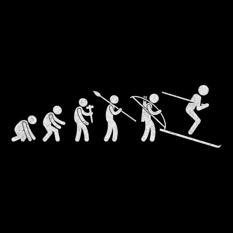Evolution Ski Blanc Grunge