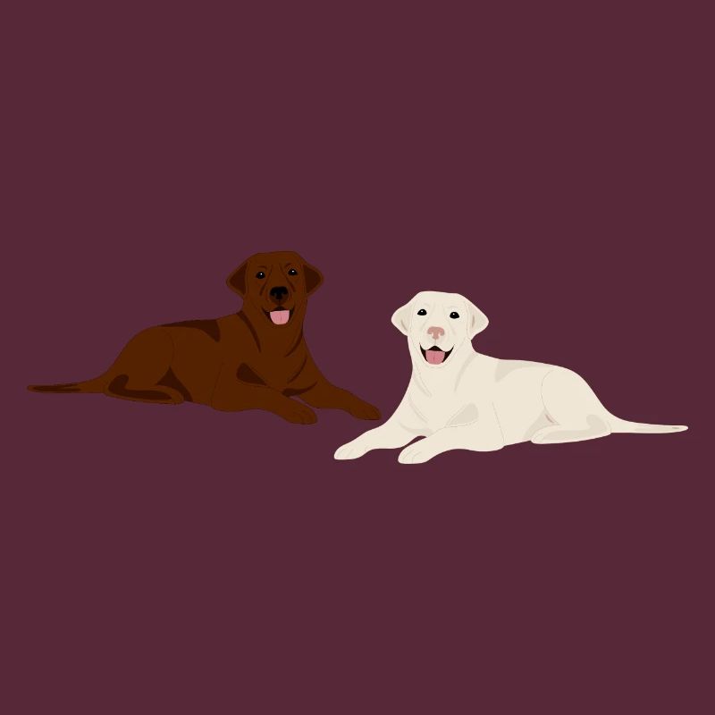 Cadeau de chien labrador bloder et marron