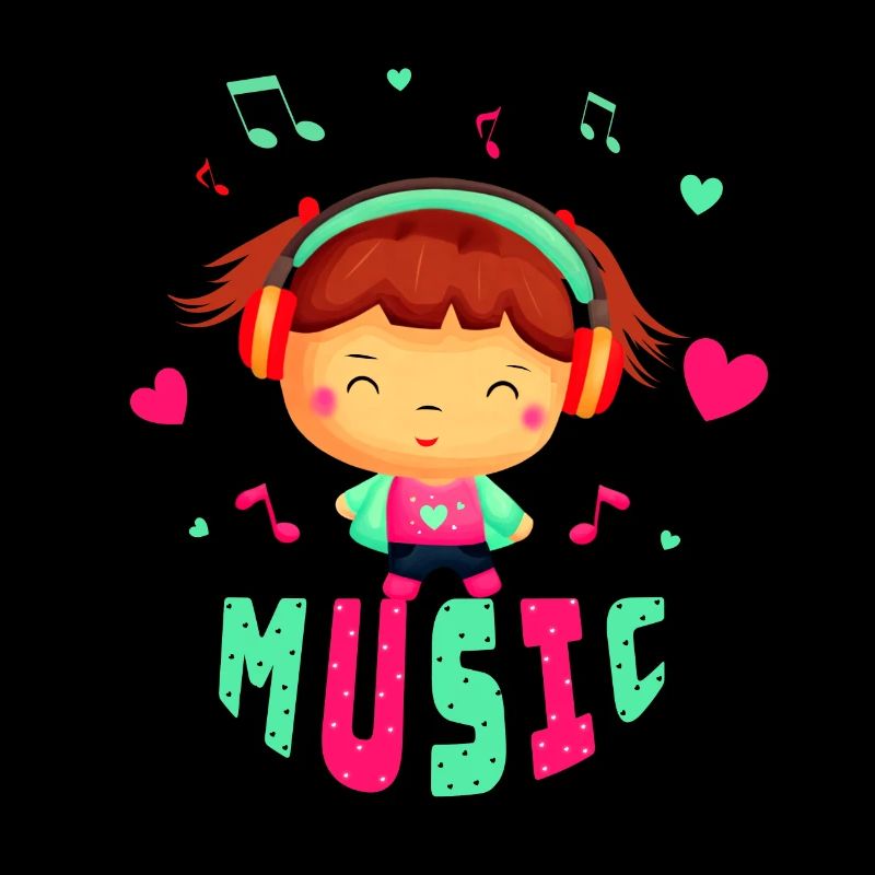 Kleines Mädchen mit Musik