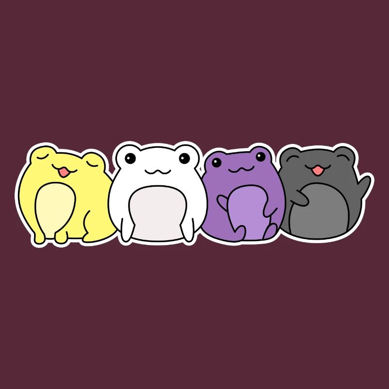 Non-binary flag frog design for proud Enbys