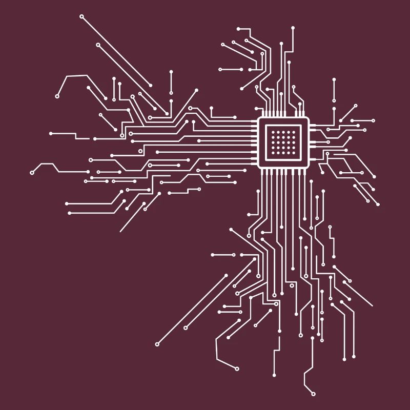 Platine Chip Circuitboard mit CPU Computer Design