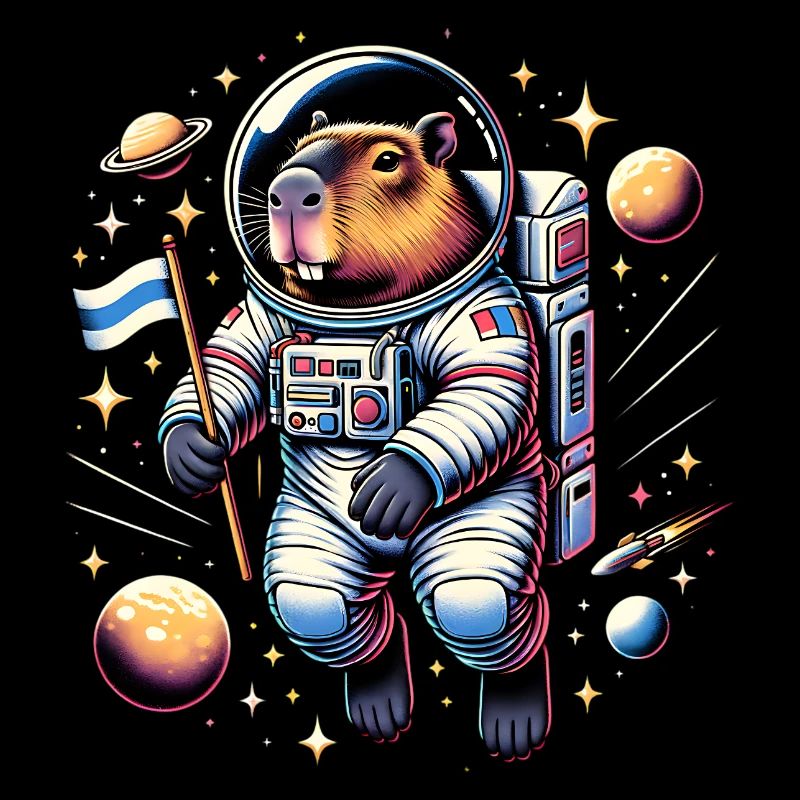 Capybaras Mignon Capybara Astronaute