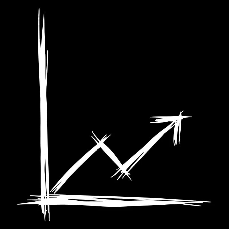 Success chart, hand drawing/doodle.