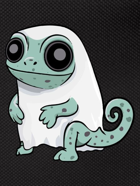Chameleon Halloween Comic Ghost
