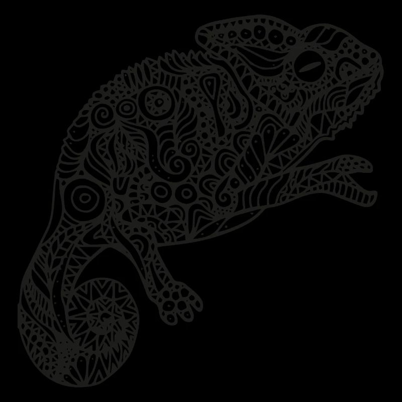 Mandala chameleon pattern