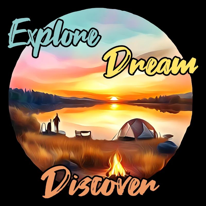 Camping Abenteuer Explore Dream Discover
