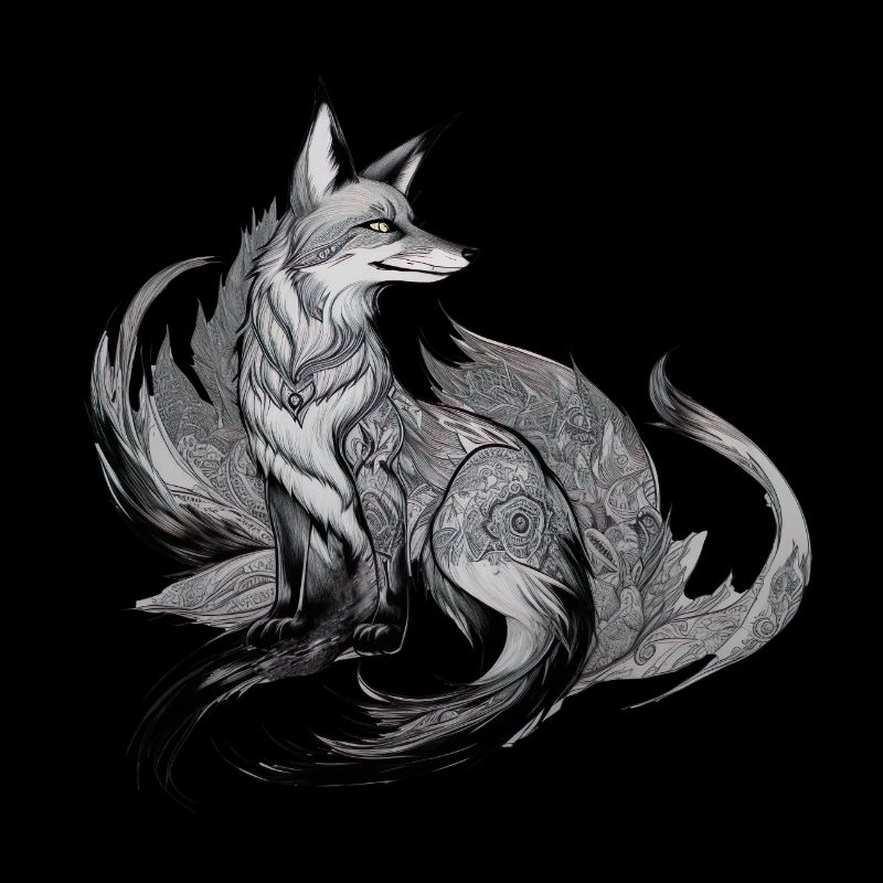 Fox Mandala Drawing Complex Nature Wilderness