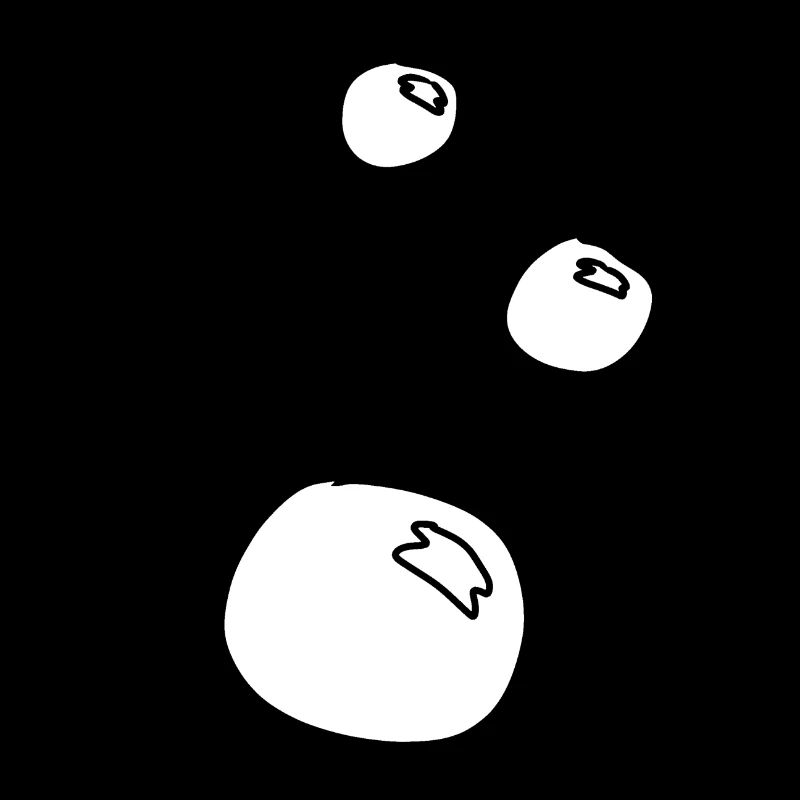 Soap bubbles forming circles