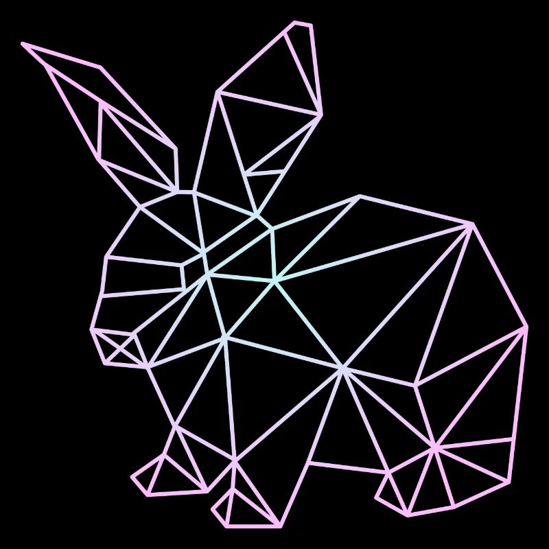 Dessin au trait lapin pastel lapin mode Harajuku