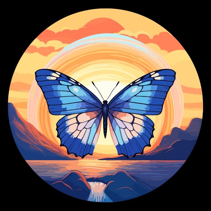 Morpho Papillon Bleu