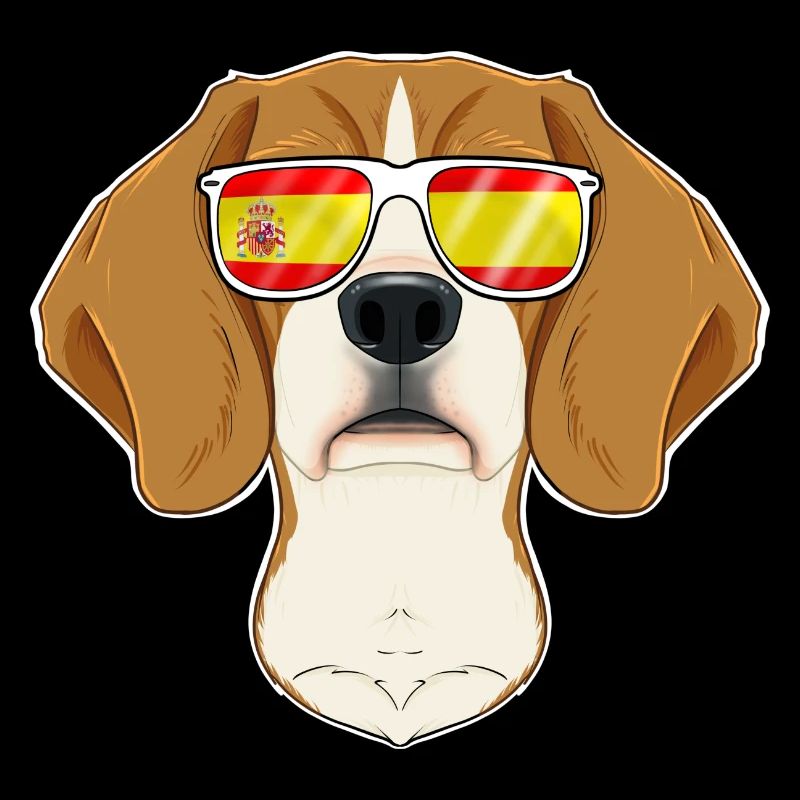 Beagle I Lunettes de soleil Espagne I Drapeau espagnol