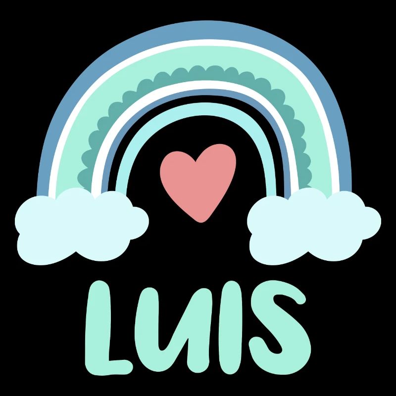 Luis Name Regenbogen Baby
