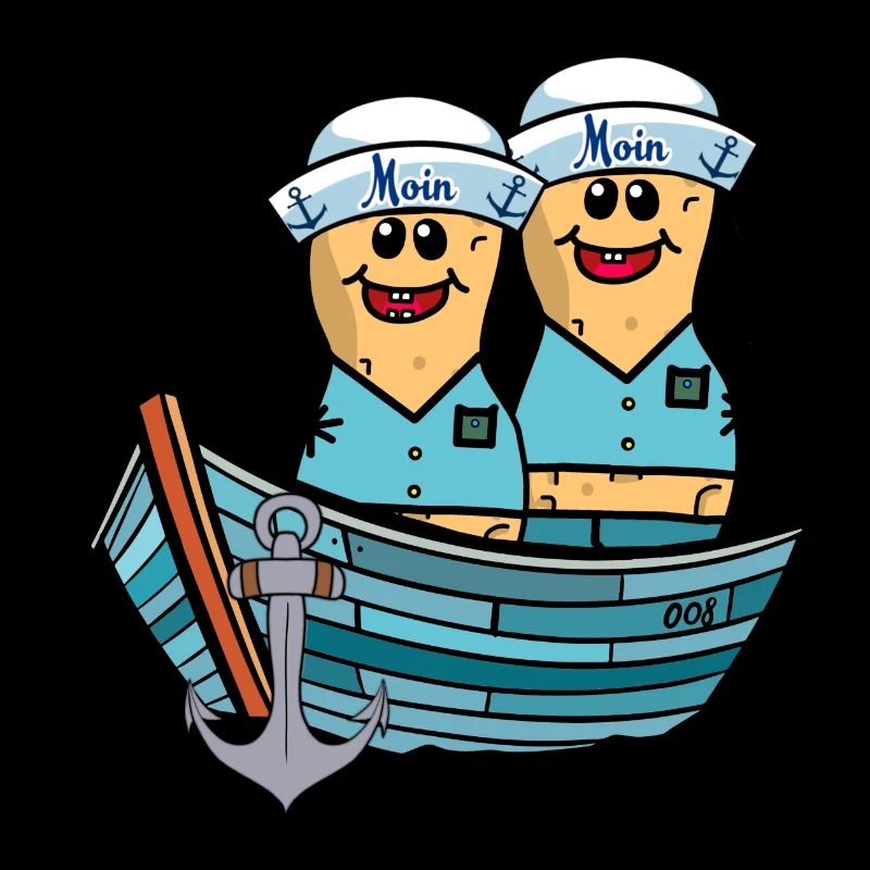 Peanuts Marins Garçons Bateau Rameur Bateau Détresse