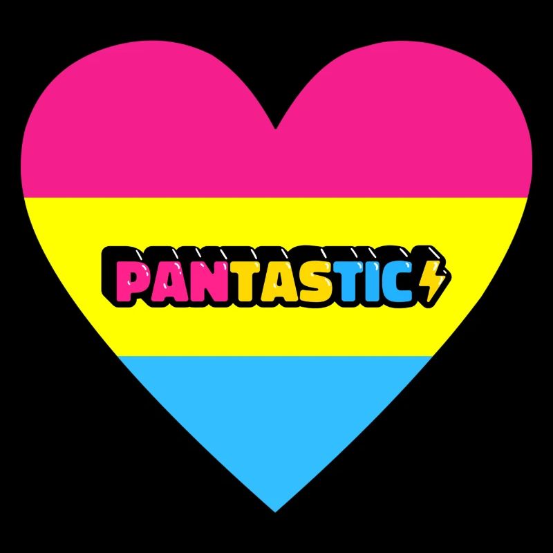 Pantastic Pansexual Regenbogen mit Herz Flagge