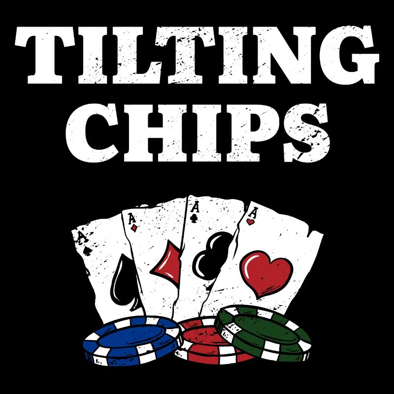 Tilting Chips Gambler Casino Gambling Gaming