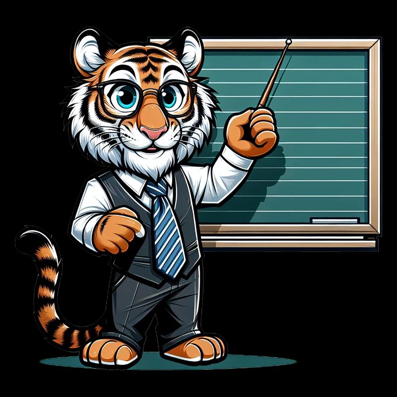 Professeur de tigre mignon