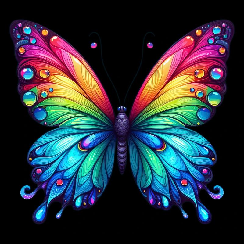 Schmetterling Regenbogen Farbenpracht