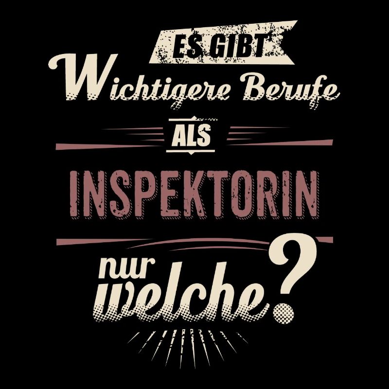 Wichtigere Berufe als - Inspektorin - rot retro -