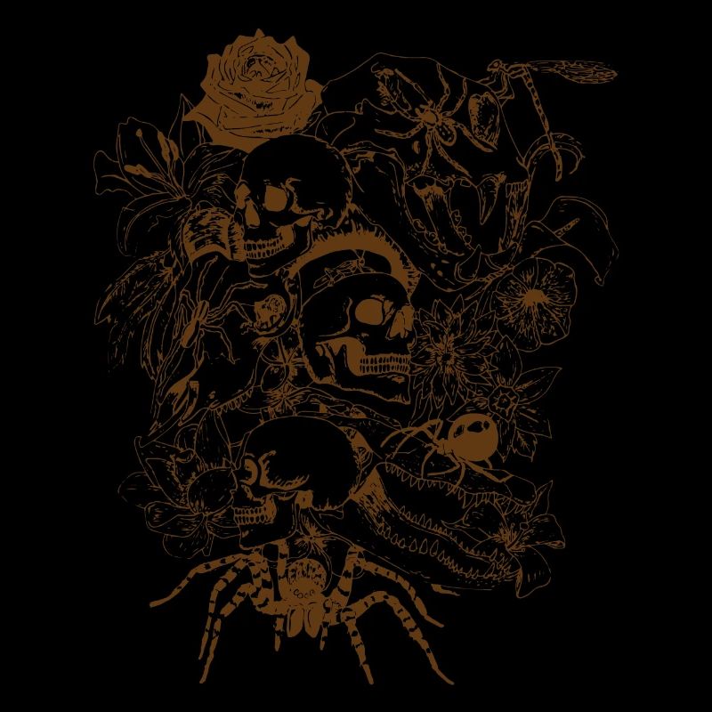 Skulls-and-Spiders-in-Brown