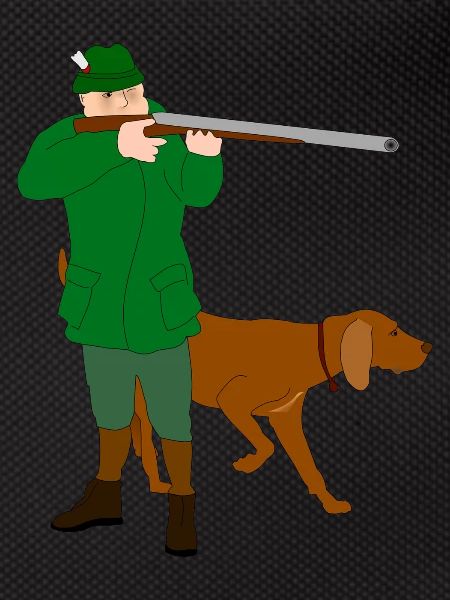 Hunt, dog, hunter