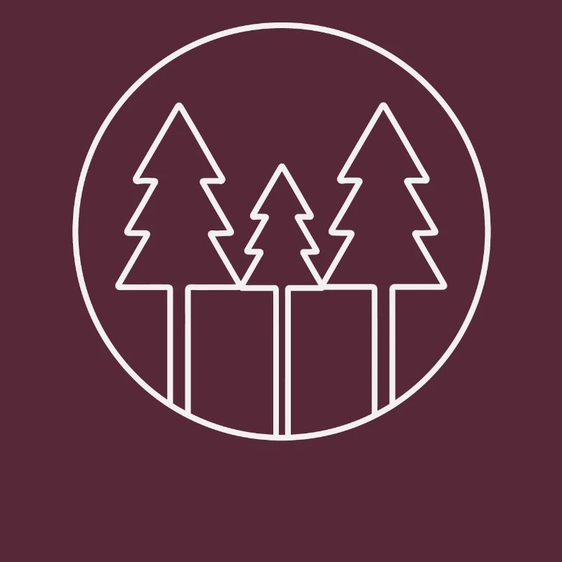 Three trees in a circle
