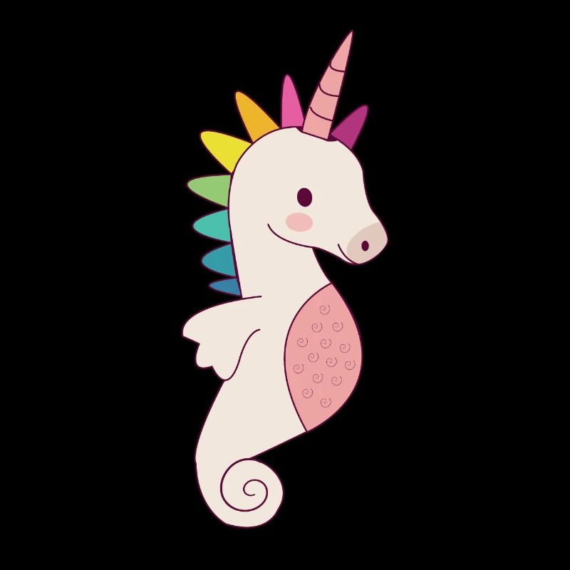 Einhorn Seepferdchen Regenbogen süß Geschenk