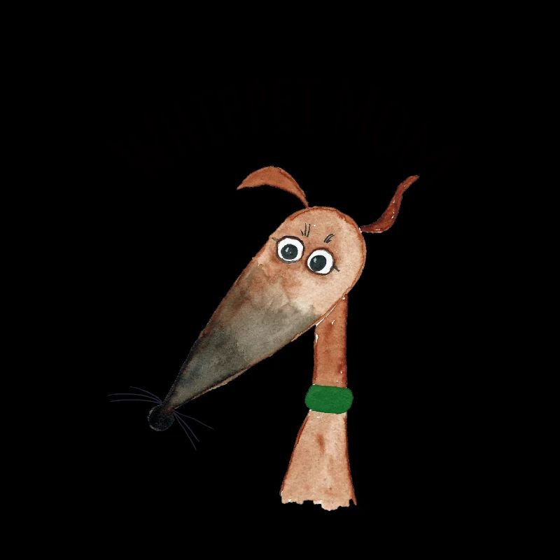 Whippet Mom sand colored with mask