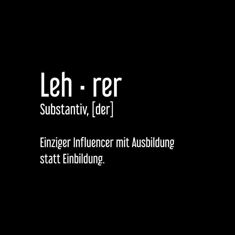 Lehrer Substantiv, Der Einziger Werbeträger Schule