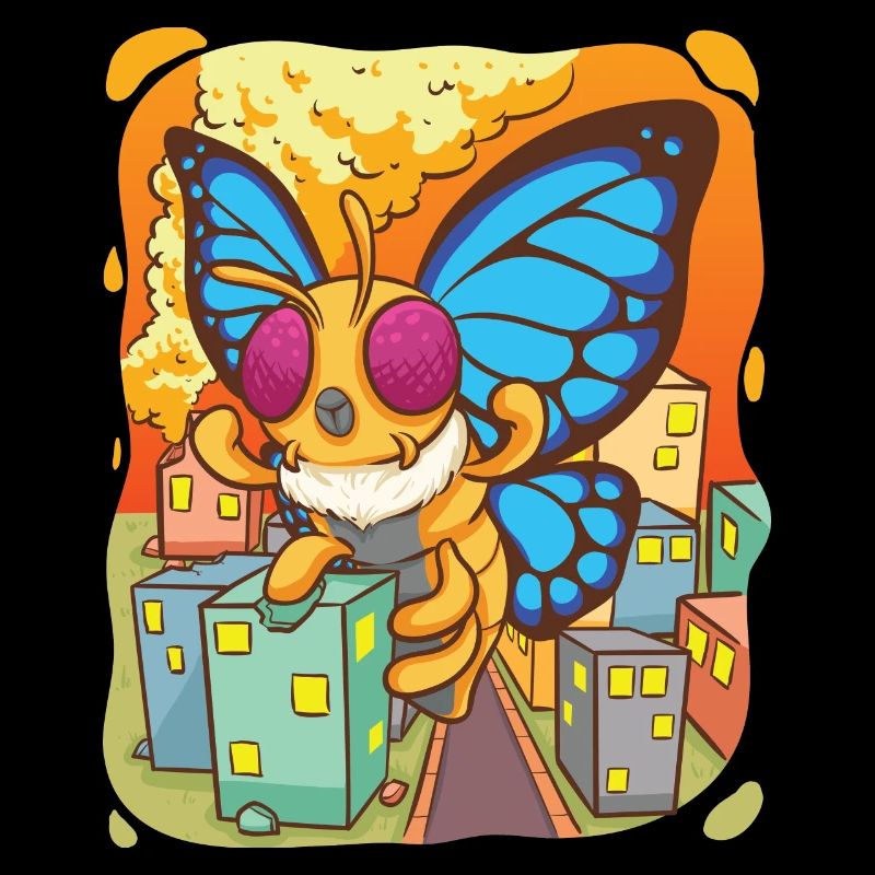 Papillon doux et la ville