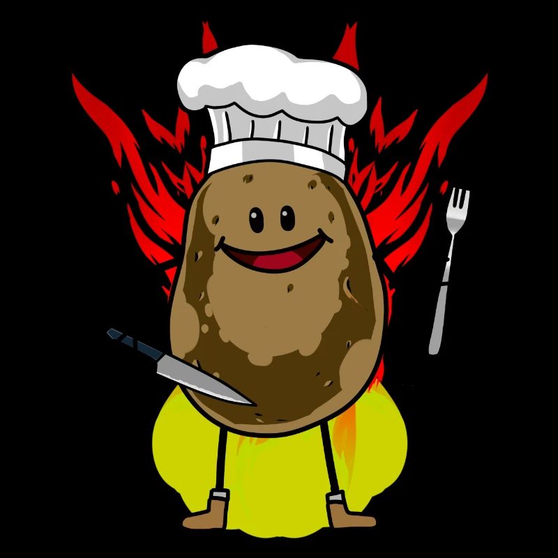 Hot Potato Fried Potato Fiery Kitchen Cooking