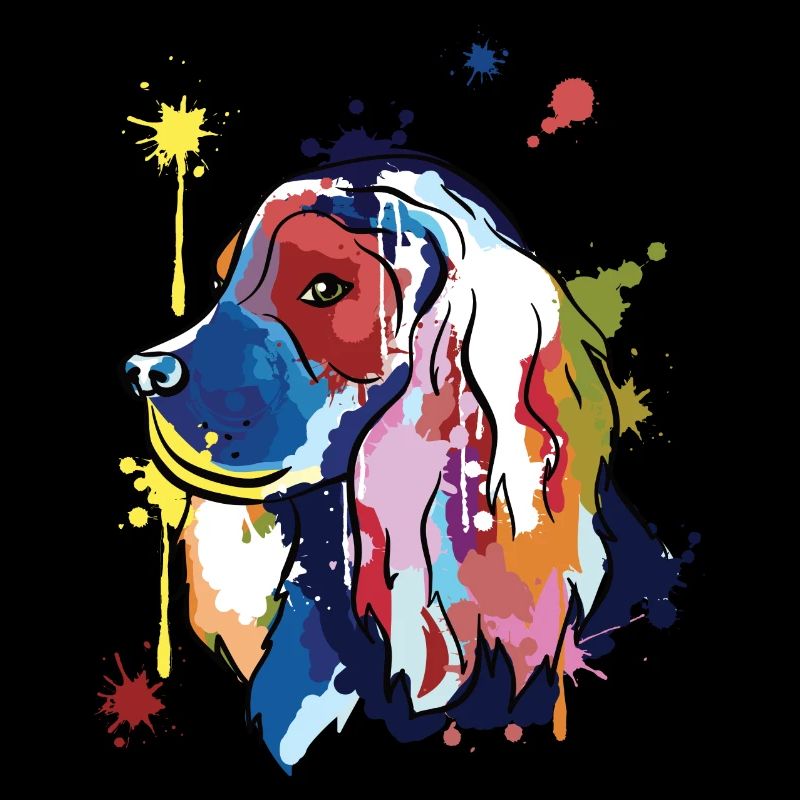Cocker spaniel - illustration colorée