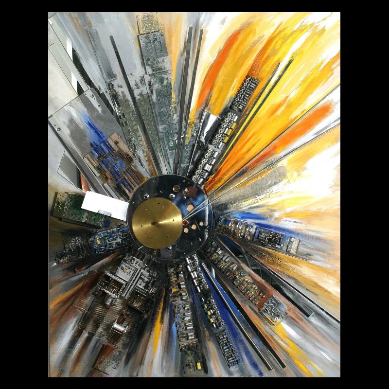 Computer Sun - Sculpture par Ilona Jentsch