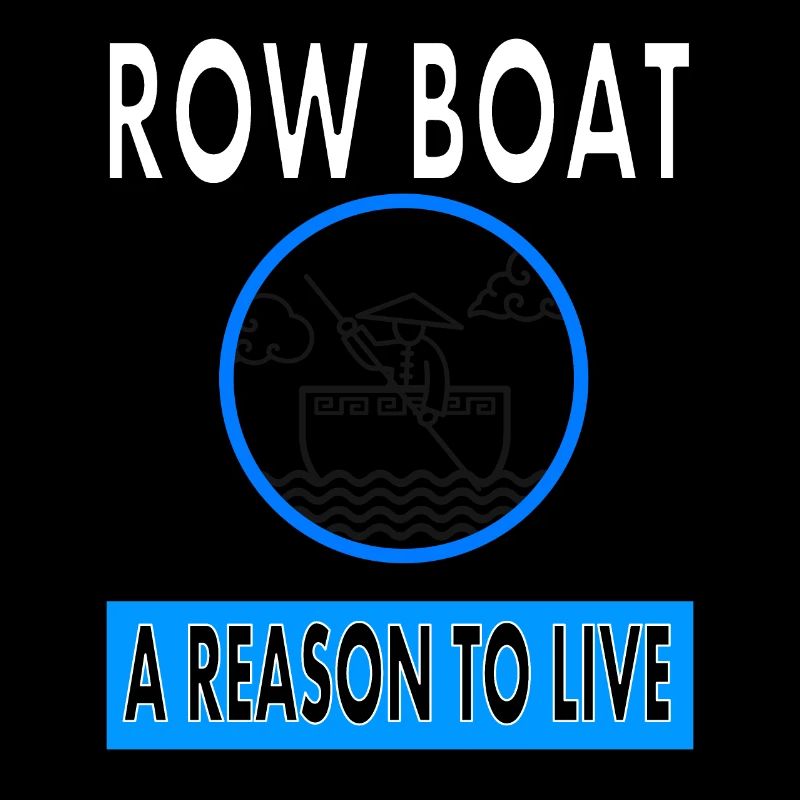 With rowing boat on the way Rower Canoe Gift idea