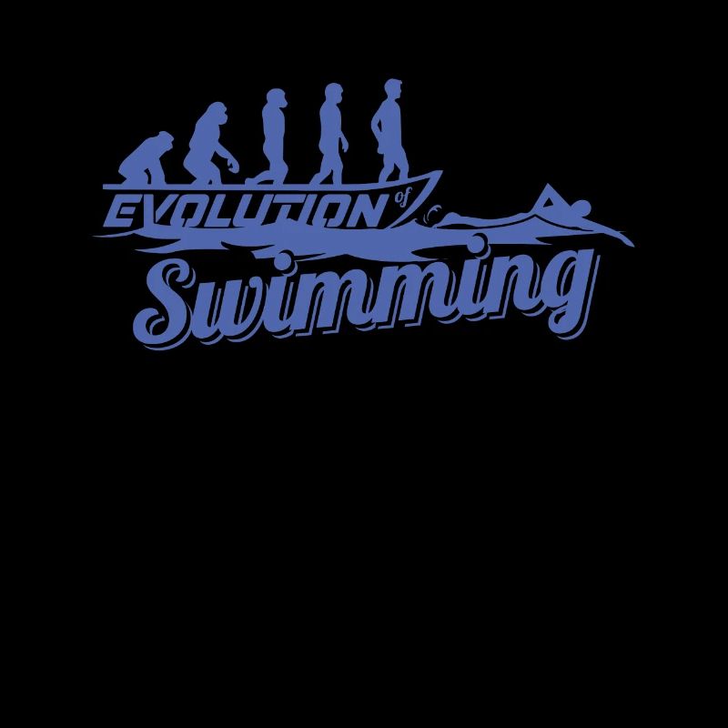 Evolution des Schwimmers der Schwimmerin