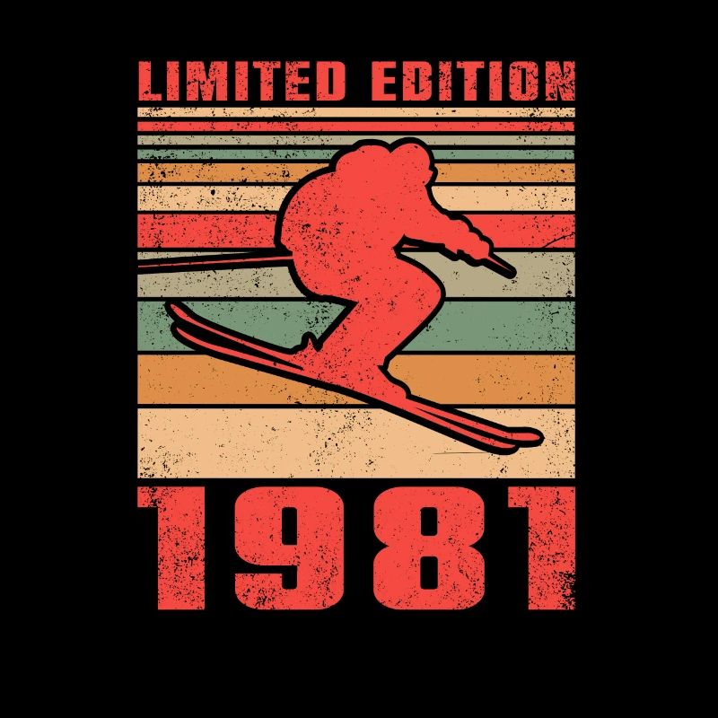Ski Wintersport Skifahrer Geburtstag 1981