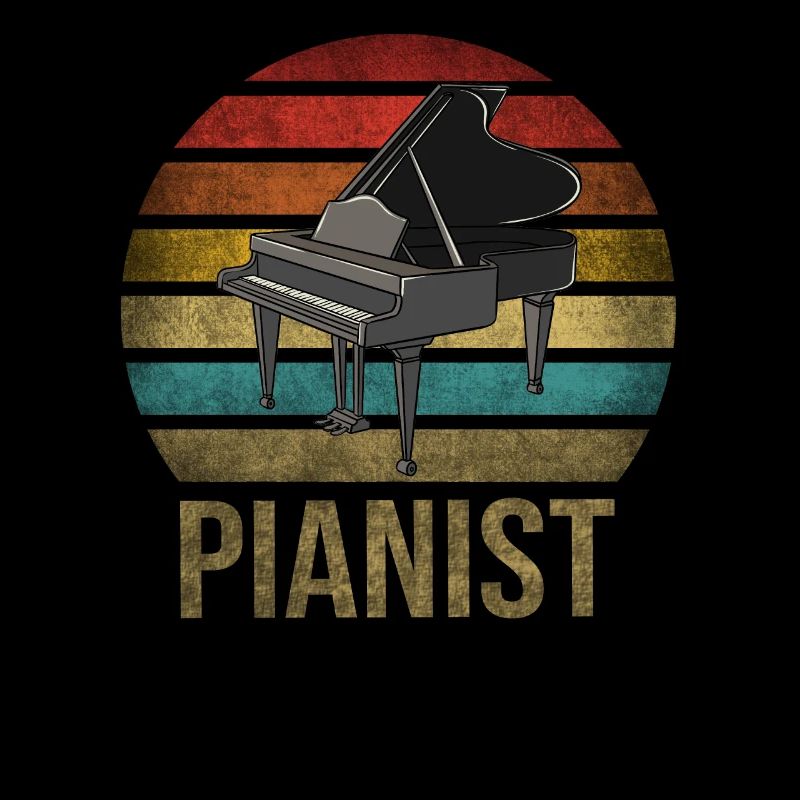 Piano à queue Musique Pianiste Retro Sunset