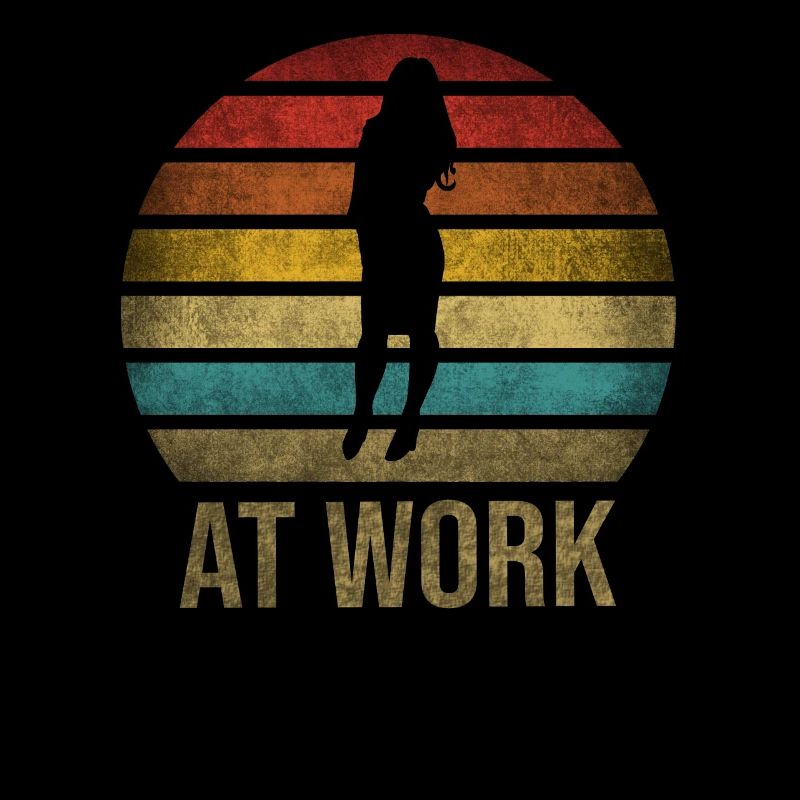 Secretary At Work Hot Office Retro Sunset