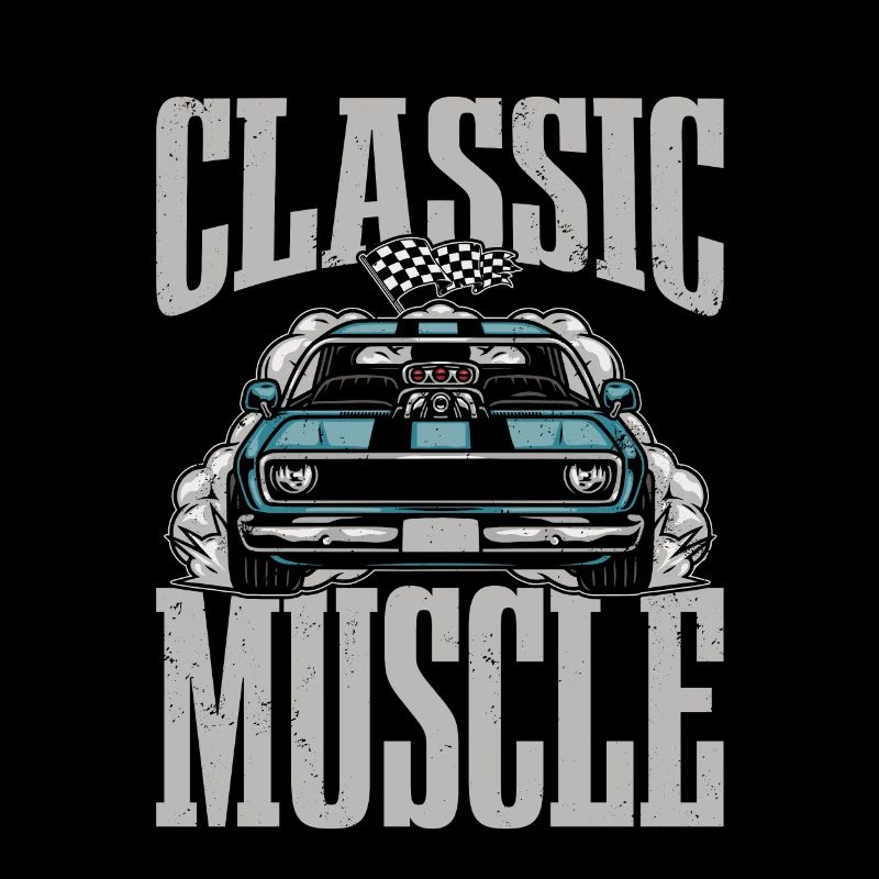 Conception musculaire classique Pour tous les fans de course.