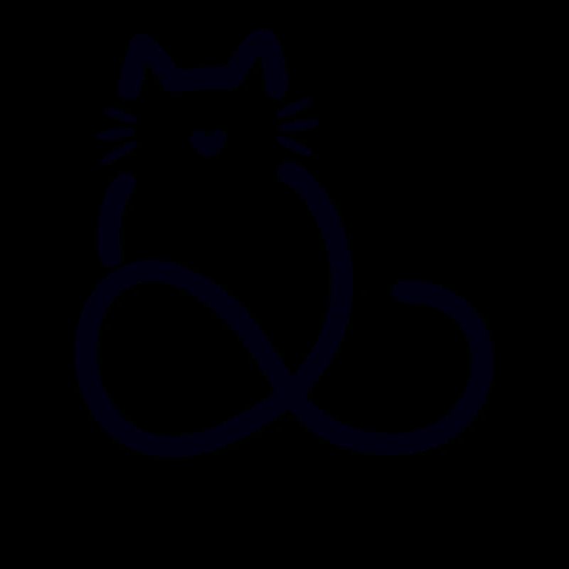 infinite love heart shape cat