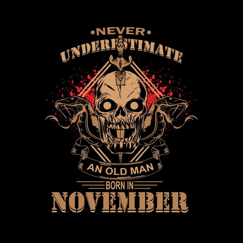 Alter Mann der im November geburtstag hat