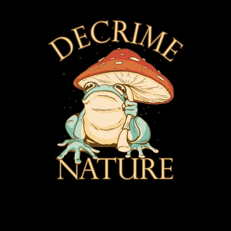 Decrime Nature Colorful Magic Mushroom Frog
