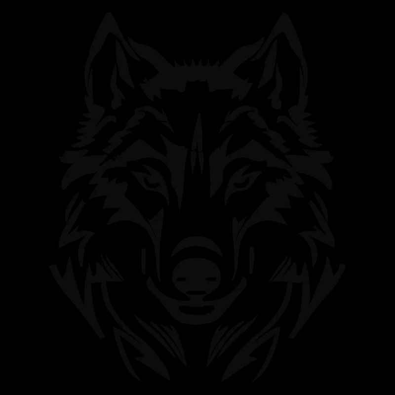 Cool graphic wolf, wolf's head