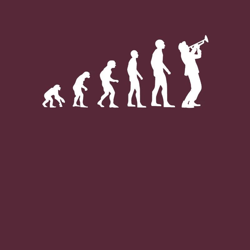 Evolution Trompete Mann Humor Trompeter