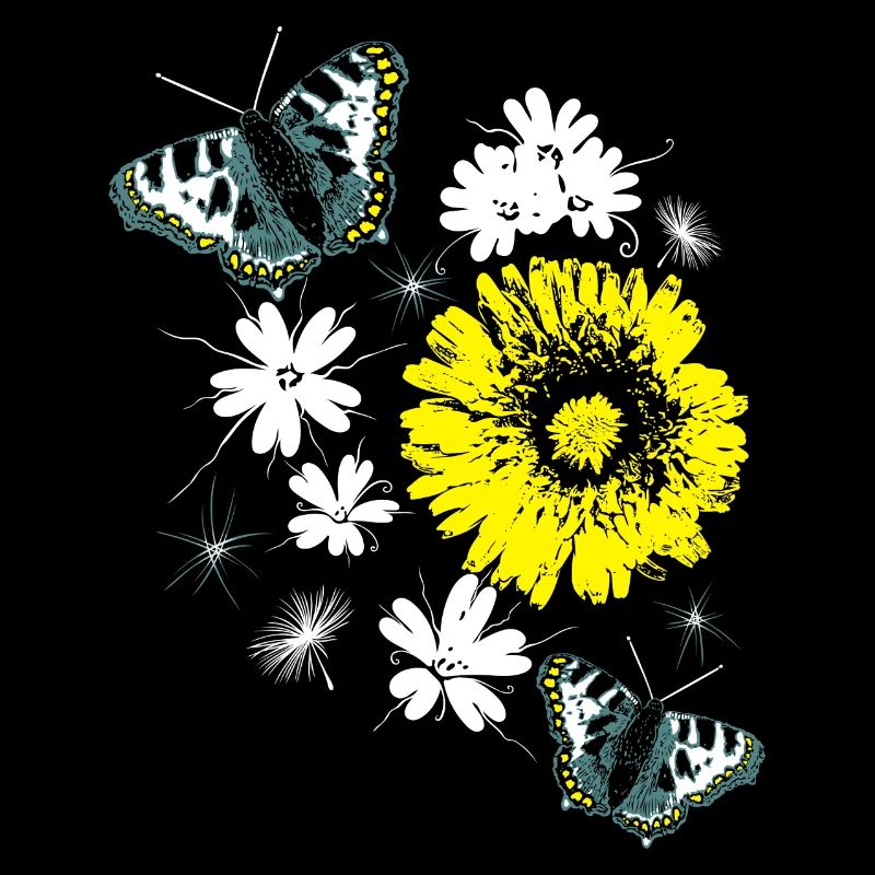Fleurs Chrysanthèmes Papillons Été