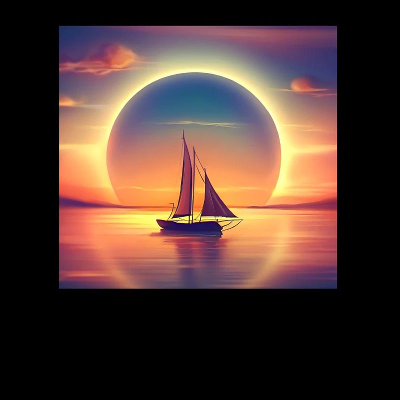 Sailboat sails into the sunset Angular