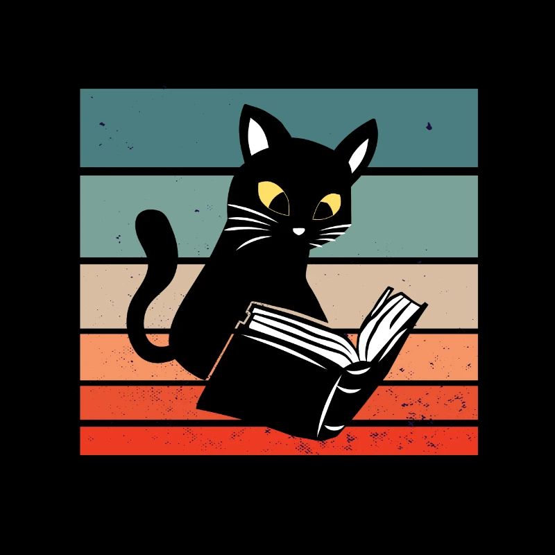Ich lese verbotene Bücher Katze
