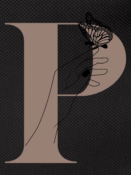 letter P Magic butterfly