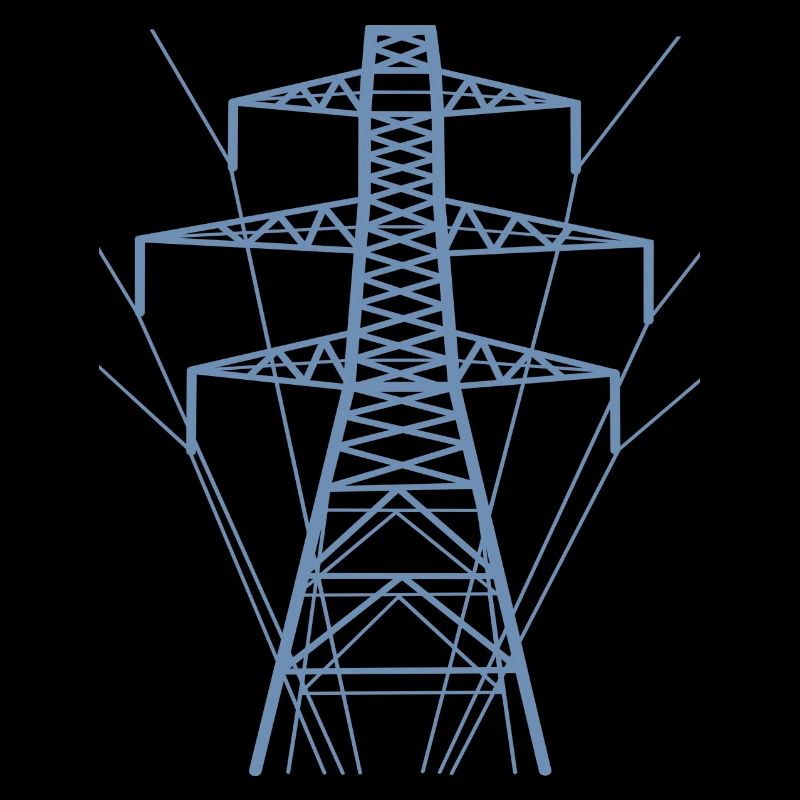 Silhouette de poteau électrique blanc