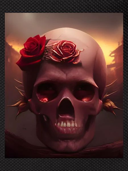 Skull with roses