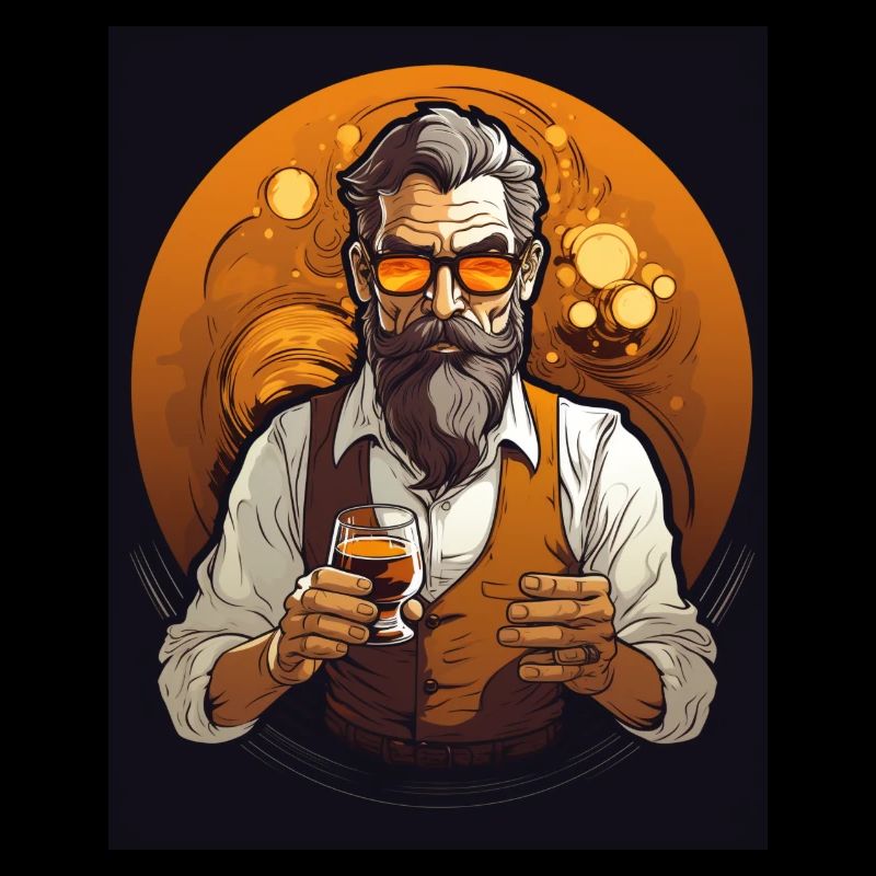 Whisky drinking bearded Gentleman